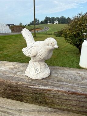 Decorative White Bird Perch Figurine - Neutral White adds